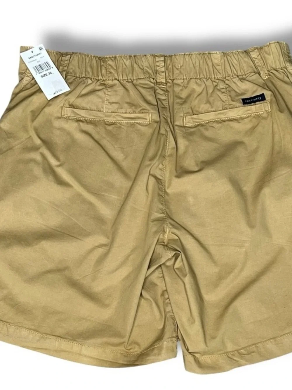 Elastic Waist Men’s Shorts in Khaki